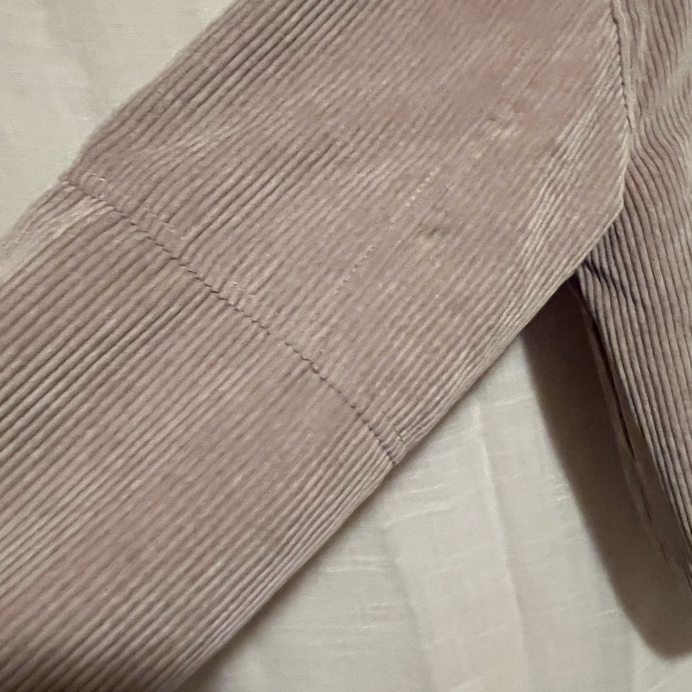 Ashley Sunrise Collection Corduroy Sherpa Hoodie Jacket Taupe Medium - Picture 5 of 7
